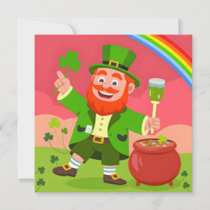 St. Patrick's Day Kobold-Illustration Feiertagskarte