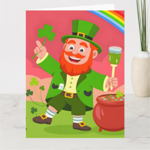 St. Patrick's Day Kobold-Illustration Karte