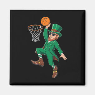 St. Patricks Day Kobold spielt Sketll-Spieler Magnet