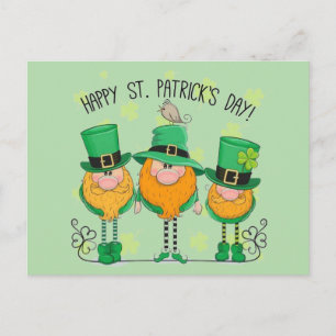 St. Patrick's Day Kobolde Feiertagspostkarte