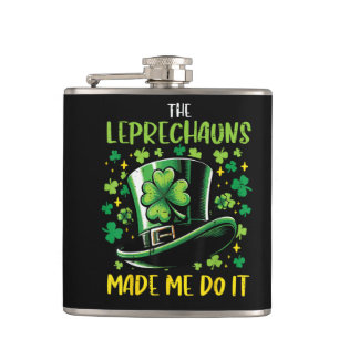 St Patricks Day Kobolde haben mich dazu gebracht Flachmann