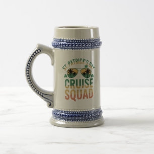St. Patricks Day Kreuzfahrt-Mannschaft Lustige Fam Bierglas