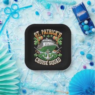 St. Patrick's Day Kreuzfahrt-Team 2025 Familie pas Pappteller