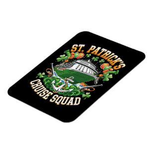 St. Patricks Day Kreuzfahrt-Team 2025 Familie pass Magnet