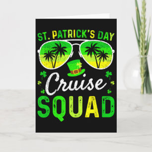 St. Patrick's Day Kreuzfahrt-Team 2025 Lustige Fam Karte