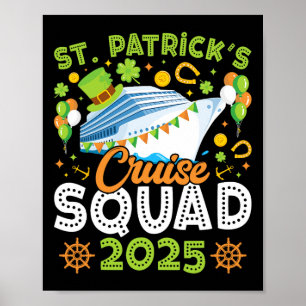 St. Patrick's Day Kreuzfahrt-Team 2025 Lustige Fam Poster