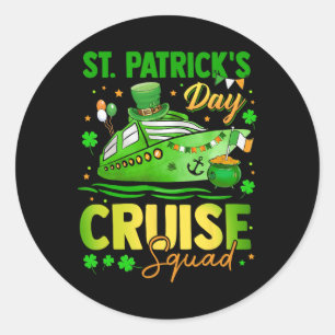 St. Patrick's Day Kreuzfahrt-Team Crew Urlaub Kreu Runder Aufkleber