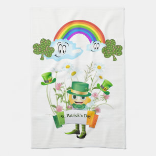 St. Patrick's Day Küchenhandtuch Leprechaun Geschirrtuch