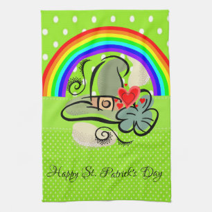 St. Patrick's Day Küchenhandtuch Regenbogen Geschirrtuch