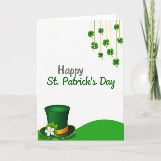 St. Patricks Day Kunstkarte Karte (Vorderseite)