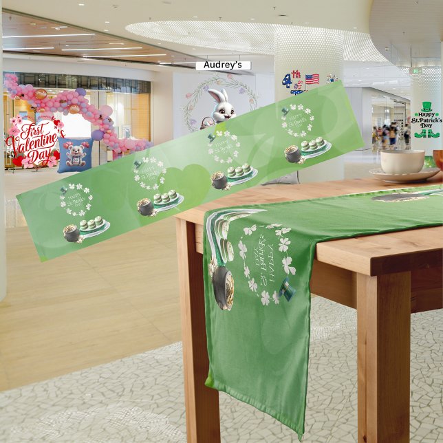 St Patrick's Day Kurz Table Runner Kurzer Tischläufer (Von Creator hochgeladen)