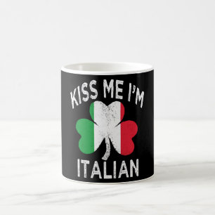 St. Patricks Day Küss mich, ich bin Italiener Kaffeetasse