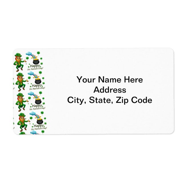 St. Patrick's Day Labels Leprechaun (Vorne)