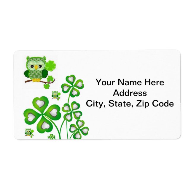 St. Patrick's Day Labels Owl (Vorne)