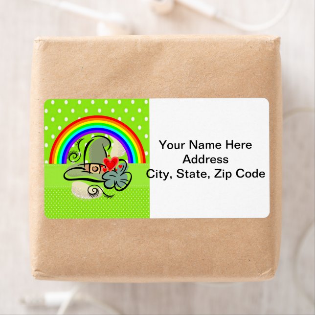 St Patrick's Day Labels Rainbow (Insitu)