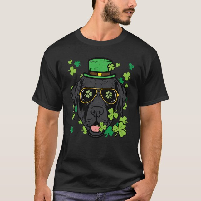 St Patricks Day Labrador Dog Saint Pattys Men Wome T-Shirt (Vorderseite)