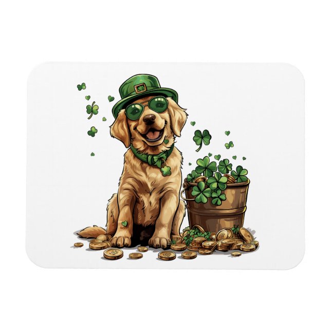 St. Patrick's Day Labrador Retriever Dog Magnet (Horizontal)