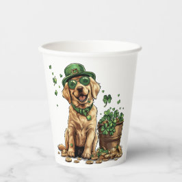 St. Patrick's Day Labrador Retriever Dog Pappbecher