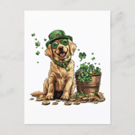 St. Patrick's Day Labrador Retriever Dog Postkarte