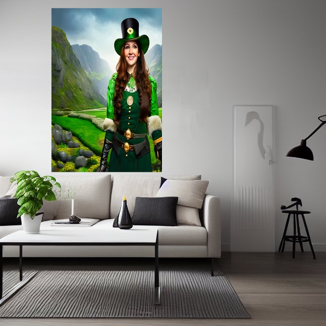 St. Patrick's Day Lady | AI Art Poster (Von Creator hochgeladen)