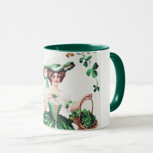 St. Patrick's Day Lady, Vintag Tasse