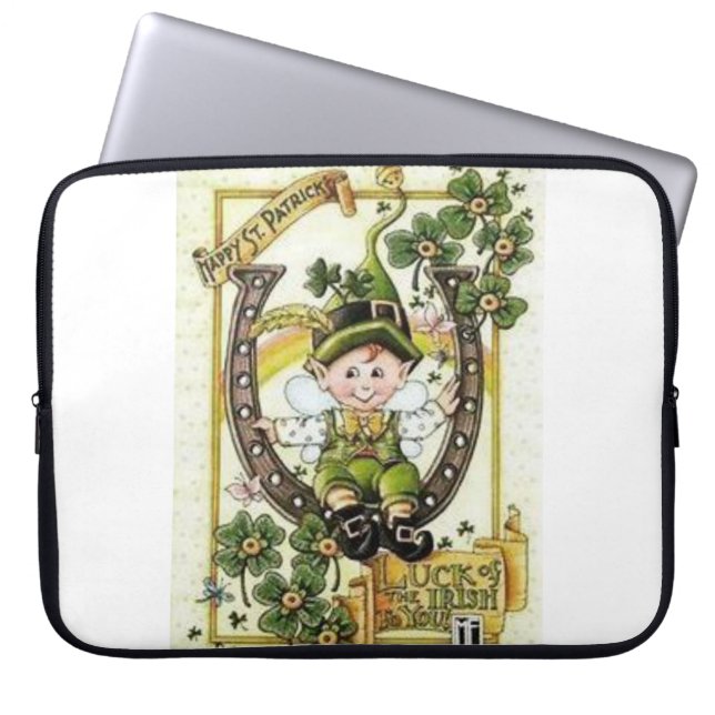 St. Patrick's Day Laptop Sleeve (Vorderseite)