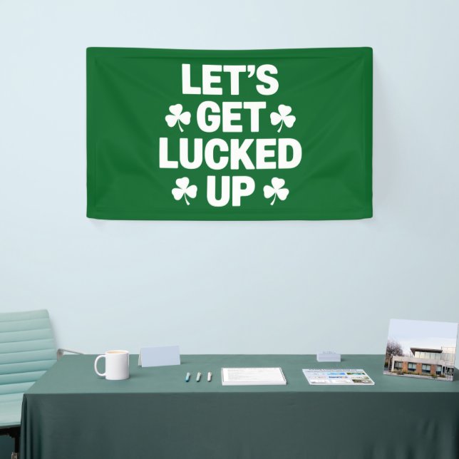 St. Patrick's Day Lassen Sie uns die irische Klee  Banner (Messeveranstaltung)