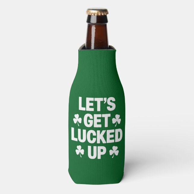 St. Patrick's Day Lassen Sie uns die irische Klee  Flaschenkühler (Flaschenvorderseite)