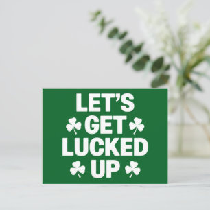 St. Patrick's Day Lassen Sie uns die irische Klee  Postkarte