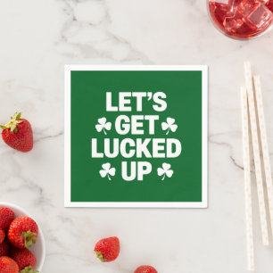St. Patrick's Day Lassen Sie uns die irische Klee Serviette