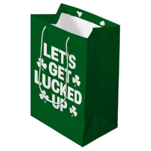 St. Patricks Day Lasst uns Glücklich Sein Irisches Mittlere Geschenktüte
