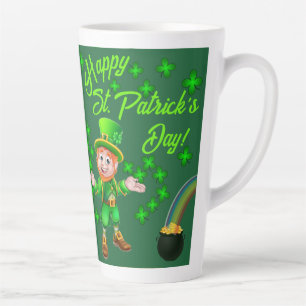St. Patrick's Day Latte Tasse