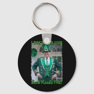 St Patricks Day Leaf Clover Trump Leprechaun Luck Schlüsselanhänger
