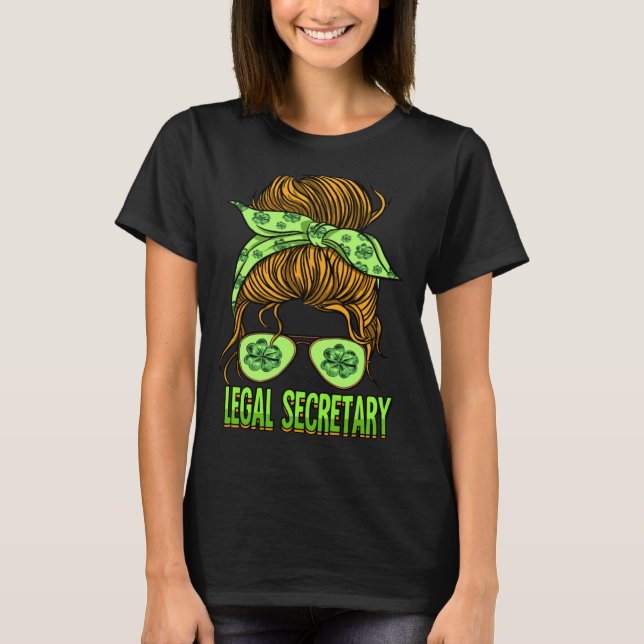 St Patricks Day Legal Secretary T-Shirt (Vorderseite)