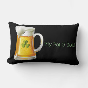 St. Patrick's Day Lendenkissen-Bier & Kleeblatt Lendenkissen