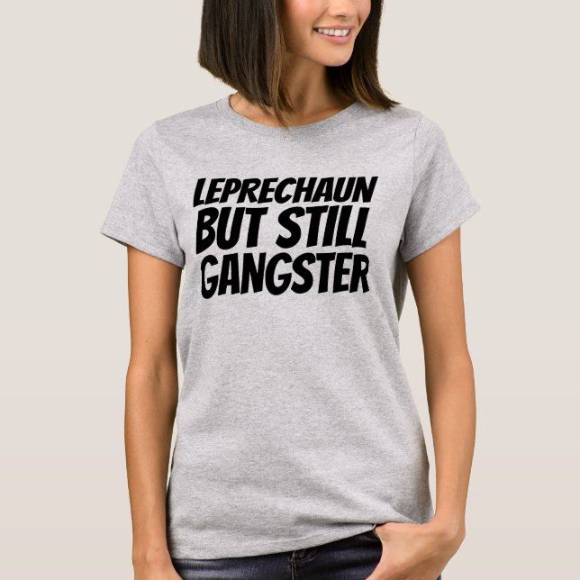 ST.PATRICKS DAY, LEPRECHAIN GANGSTER T - SHIRT (Vorderseite)