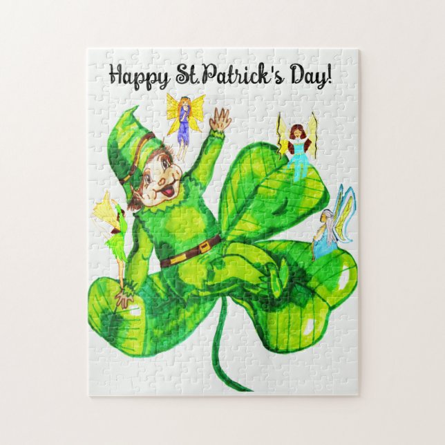 ST. PATRICK'S DAY LEPRECHAUN AND FARIES PUZZLE (Vertikal)