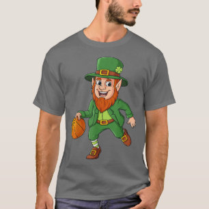 St Patricks Day Leprechaun Basketball Lucky Boys G T-Shirt