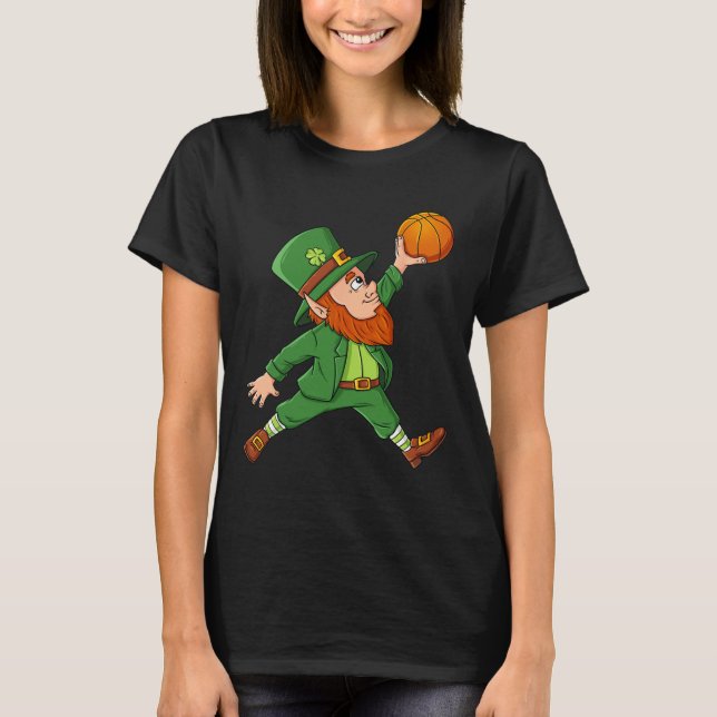 St Patricks Day Leprechaun Basketball Lucky Boys G T-Shirt (Vorderseite)