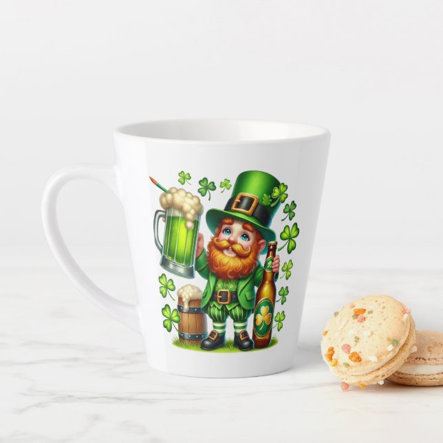 St. Patrick's Day Leprechaun Bier Design-65218 Milchtasse (Beispiel)