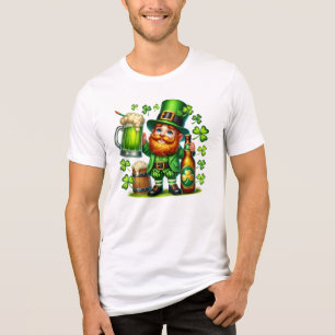 St. Patrick's Day Leprechaun Bier Design-65218 Tri-Blend Shirt