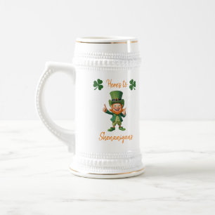 St. Patrick's Day-Leprechaun- Bierglas