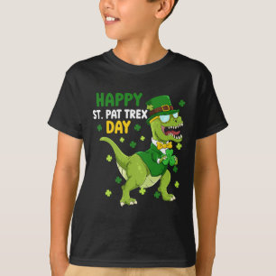 St Patricks Day Leprechaun Dinosaur Dino Glücklich T-Shirt