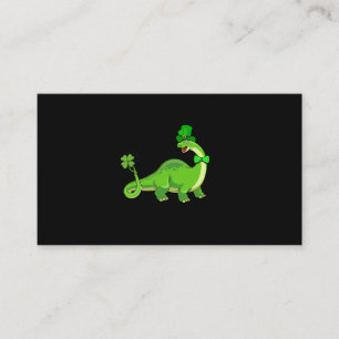 St Patricks Day Leprechaun Dinosaur Rex Boys Tod Visitenkarte