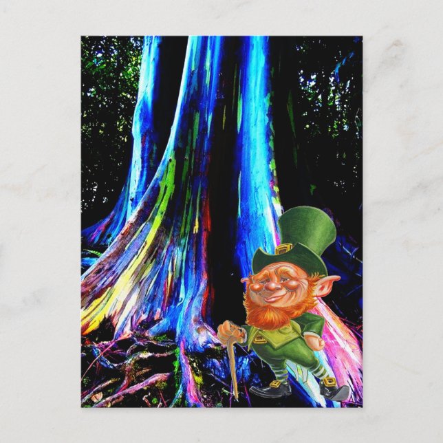 ST. PATRICK'S DAY LEPRECHAUN FEIERTAGSPOSTKARTE (Vorderseite)