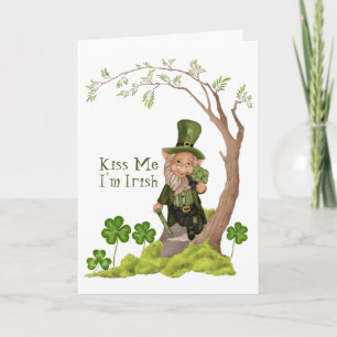 St. Patrick's Day Leprechaun Funny Gruß Karte