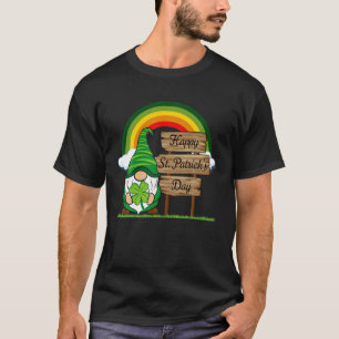 St Patricks Day Leprechaun Gnome Lucky Kleeblatt W T-Shirt