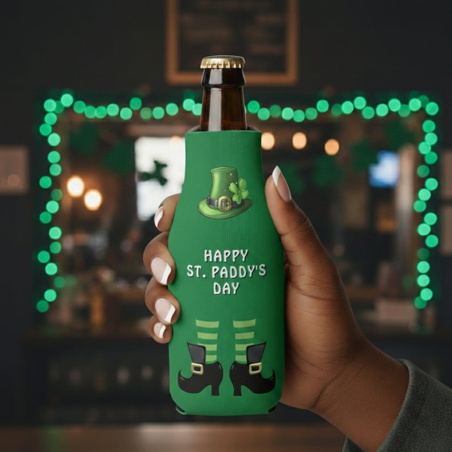 St. Patrick's Day Leprechaun Grün Flaschenkühler (St Patrick's Day Leprechaun Green Bottle Cooler
)