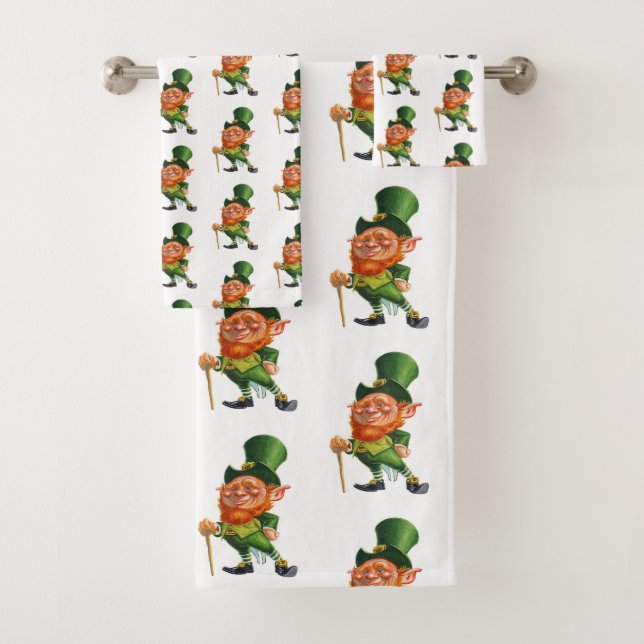 ST. PATRICK'S DAY LEPRECHAUN Handtuchhandtuch Set (Insitu)