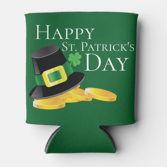 St. Patrick's Day Leprechaun Hat & Gold Coins Dosenkühler (Vorderseite)